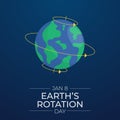 Flyers commemorating Earths Rotation Day or its associated events can feature vector pictures concerning the day. design of flyers Royalty Free Stock Photo