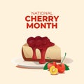 Flyers honoring National Cherry Month or promoting associated events might utilize National Cherry Month vector graphics. design