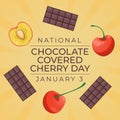 Flyers honoring National Chocolate Covered Cherry Day or promoting associated events can utilize National Chocolate Covered Cherry