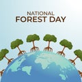 Flyers honoring National Forest Day or promoting associated events might utilize National Forest Day vector graphics. design of