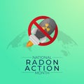 Flyers honoring National Radon Action Month or events connected to it can feature vector pictures regarding the month-long