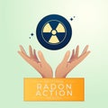 Flyers honoring National Radon Action Month or events connected to it can feature vector pictures regarding the month-long