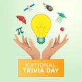 Flyers honoring National Trivia Day or promoting associated events might include vector graphics regarding the holiday. design of