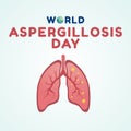 Flyers honoring World Aspergillosis Day or promoting associated events might include vector graphics regarding the event. design