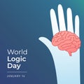 Flyers honoring World Logic Day or promoting associated events can utilize World Logic Day vector graphics. design of flyers,