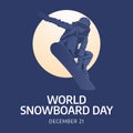 Flyers honoring World Snowboard Day or promoting associated events might utilize World Snowboard Day vector graphics. design of