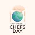 Flyers promoting International Chefs Day or associated events may be made using vector pictures concerning the holiday. design of