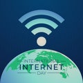 Flyers promoting International Internet Day or associated events may be made using vector pictures concerning the holiday. design