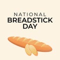 Flyers promoting National Breadstick Day or associated events can utilize National Breadstick Day-related vector graphics. design