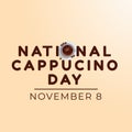 Flyers promoting National Cappuccino Day or associated events may be made using vector pictures concerning the holiday. design of