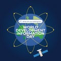 Flyers promoting World Development Information Day or associated events can utilize the World Development Information Day vector