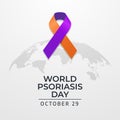 Flyers promoting World Psoriasis Day or other events can utilize World Psoriasis Day vector graphics. design of a flyer, a