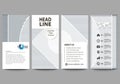 Flyers set, modern banners. Business templates. Cover design template, abstract vector layouts. Minimalistic background Royalty Free Stock Photo