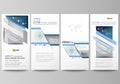 Flyers set, modern banners. Business templates. Cover design template, abstract vector layouts. Minimalistic background Royalty Free Stock Photo