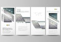 Flyers set, modern banners. Business templates. Cover design template, easy editable abstract vector layouts. Pattern Royalty Free Stock Photo