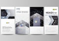 Flyers set, modern banners. Business templates. Cover design template, vector layouts. Abstract infographic background Royalty Free Stock Photo