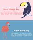 Flyers for World Wildlife Day Royalty Free Stock Photo