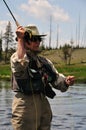 Flyfishing portrait Royalty Free Stock Photo