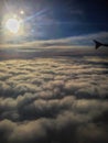 Flying above the clouds Royalty Free Stock Photo