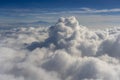 Flying above the clouds overlooking mount Kilimanjaro, Tanzania Royalty Free Stock Photo