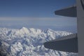 Flying above the himalayas Royalty Free Stock Photo