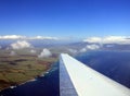 Flying above maui hawaii