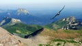 Flying above the mountains