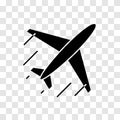 Flying airplane icon. Transportation symbol. Vector illustration.