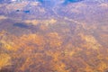 Flying airplane over Mexico Clouds Sky Volcanoes Mountains City desert Royalty Free Stock Photo