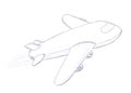 Flying airplane sketch