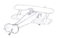 Flying airplane sketch