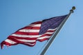 Flying american flag Royalty Free Stock Photo