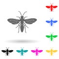 flying ant multi color style icon. Simple glyph, flat vector of insect icons for ui and ux, website or mobile application Royalty Free Stock Photo