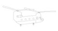 army Helicopter detailed vector isolated on a white background