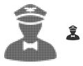 Flying Attendant Halftone Dot Icon