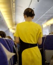 flying attendants ,air hostess Royalty Free Stock Photo