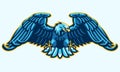 Flying Bald Eagle Mascot Style Royalty Free Stock Photo