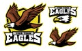 Flying bald eagle mascot Royalty Free Stock Photo