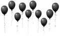 Flying balloons isolated decoration elements. Royalty Free Stock Photo