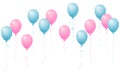 Flying balloons isolated decoration elements. Royalty Free Stock Photo