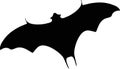 Flying Bat Silhouette Royalty Free Stock Photo