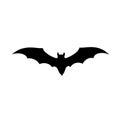 Flying Bat Silhouette Royalty Free Stock Photo