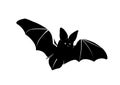 Flying Bat Silhouette Vector Royalty Free Stock Photo