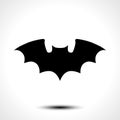Flying bat silhouette Royalty Free Stock Photo
