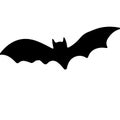 Flying bat silhouette vector illustration Royalty Free Stock Photo