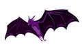 Flying bat vector illustration on white background Royalty Free Stock Photo