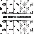 Hallowen pattern of flying bats. Vector seamless background. Ready for printing on textile and other seamless design. Royalty Free Stock Photo