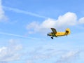 Flying biplane Royalty Free Stock Photo