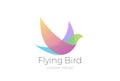 Flying Bird Logo Elegant vector. Dove Cosmetics Fa