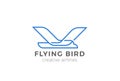 Flying Bird Logo design vector. Airlines Aircraft